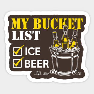 My Bucket. Beer and Ice Sticker